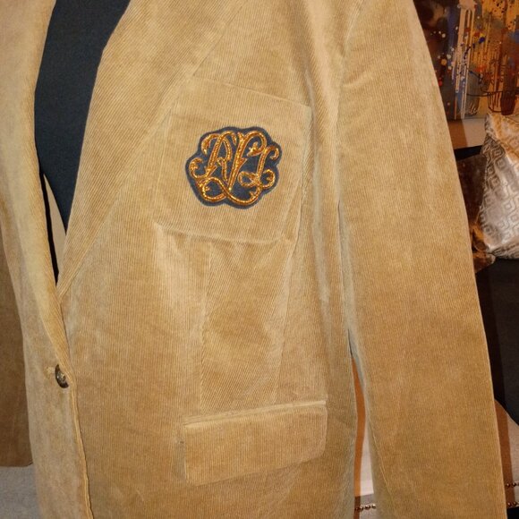RALPH LAUREN LAUREN BULLION PLUS SIZE CAMEL WOMEN'S CORDOROY BLAZER   NWT - Picture 9 of 12